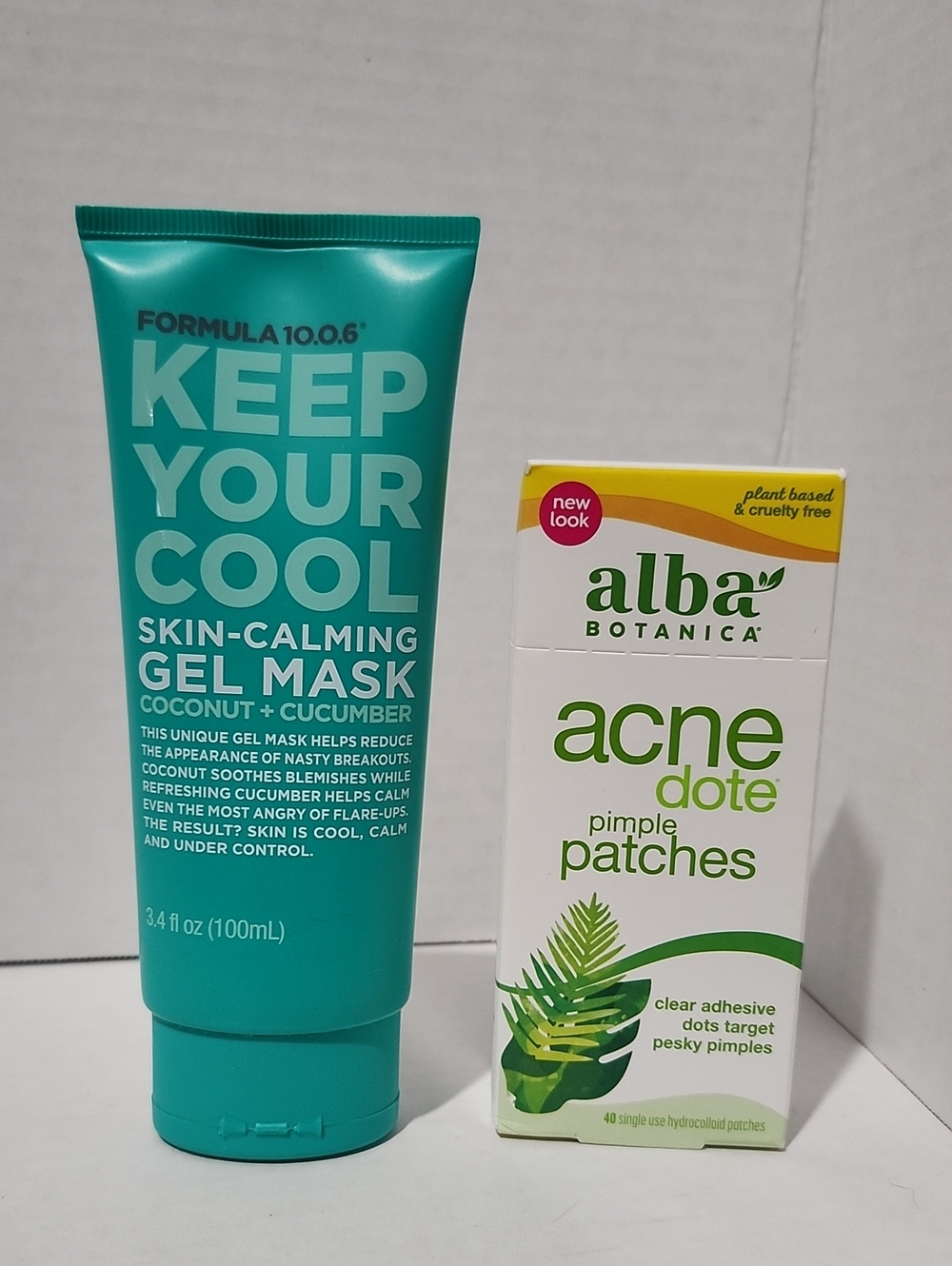 Formula 10.0.6 Keep Your Cool Gel Mask & Alba Botanica Acne Dote Pimple Patches